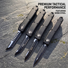将图片加载到图库查看器，UT Black handle series OTF pocket knife, carry EDC multi-purpose knife with you
