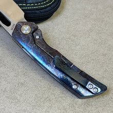 将图片加载到图库查看器，M390 powder steel folding knife, TC4 titanium alloy handle
