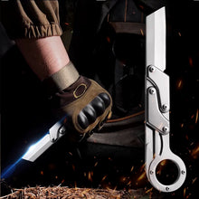 将图片加载到图库查看器，All-steel folding knife, deformed pocket knife, playable utility knife, easy to carry outdoors
