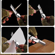 将图片加载到图库查看器，All-steel folding knife, deformed pocket knife, playable utility knife, easy to carry outdoors
