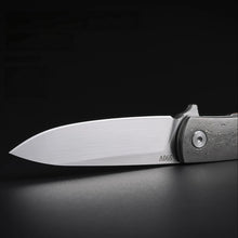 将图片加载到图库查看器，Handmade M390 powder steel folding knife, deer antler handle pocket knife
