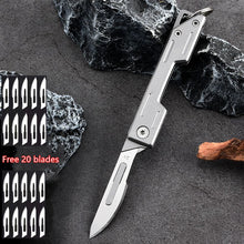将图片加载到图库查看器，art knife folding knife Mini knife pocket knife paring knife outdoor camping easy to carry
