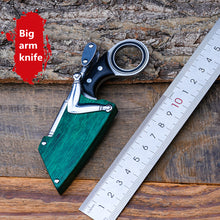 将图片加载到图库查看器，Exquisite pocket knife with solid wood sheath, playable and practical EDC, easy to carry outdoors
