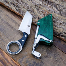 将图片加载到图库查看器，Exquisite pocket knife with solid wood sheath, playable and practical EDC, easy to carry outdoors
