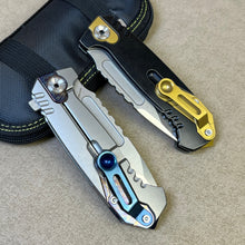 将图片加载到图库查看器，10CrMoV steel heavy-duty folding knife, high hardness and high strength cutting tool, hunting and camping
