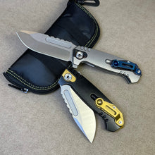 将图片加载到图库查看器，10CrMoV steel heavy-duty folding knife, high hardness and high strength cutting tool, hunting and camping
